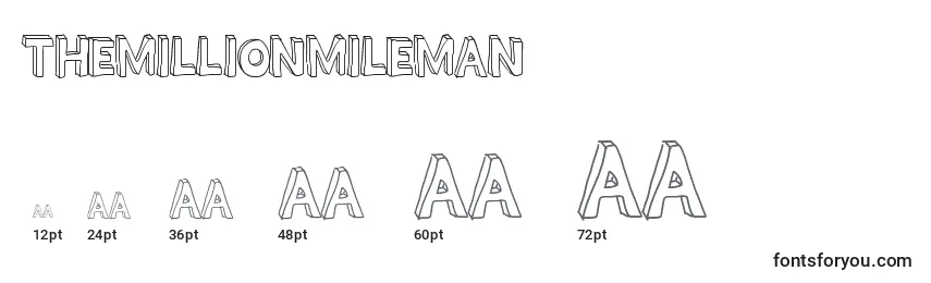Размеры шрифта TheMillionMileMan