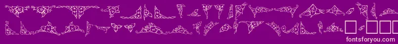VintageRegular Font – Pink Fonts on Purple Background