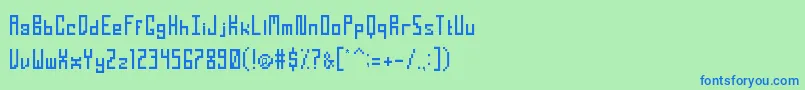 TightPixel Font – Blue Fonts on Green Background