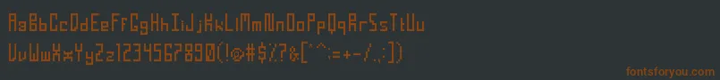 Шрифт TightPixel – коричневые шрифты на чёрном фоне