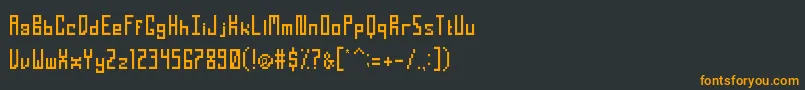TightPixel Font – Orange Fonts on Black Background