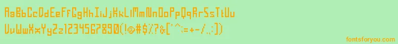 TightPixel Font – Orange Fonts on Green Background