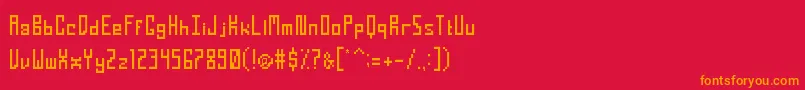 TightPixel Font – Orange Fonts on Red Background