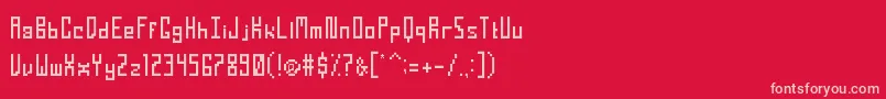 TightPixel Font – Pink Fonts on Red Background
