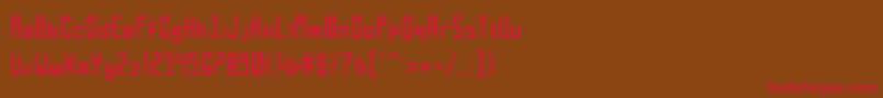 TightPixel Font – Red Fonts on Brown Background
