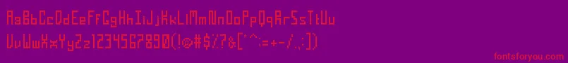 Шрифт TightPixel – красные шрифты на фиолетовом фоне