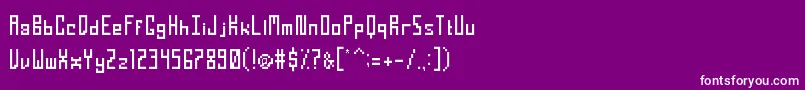 TightPixel Font – White Fonts on Purple Background
