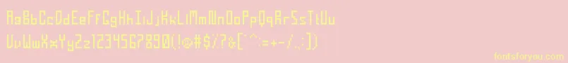 Police TightPixel – polices jaunes sur fond rose