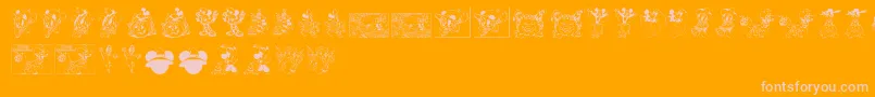 DisneyHalloween Font – Pink Fonts on Orange Background