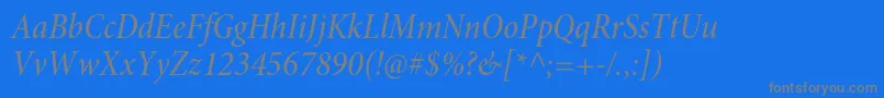 MinionproMediumcnitsubh Font – Gray Fonts on Blue Background