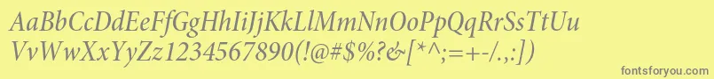 MinionproMediumcnitsubh Font – Gray Fonts on Yellow Background