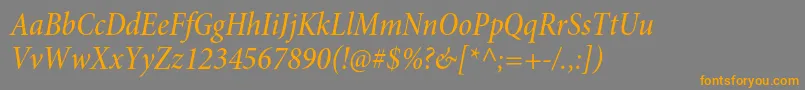 MinionproMediumcnitsubh Font – Orange Fonts on Gray Background