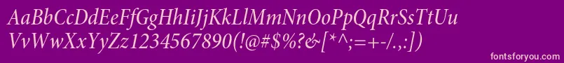 MinionproMediumcnitsubh Font – Pink Fonts on Purple Background