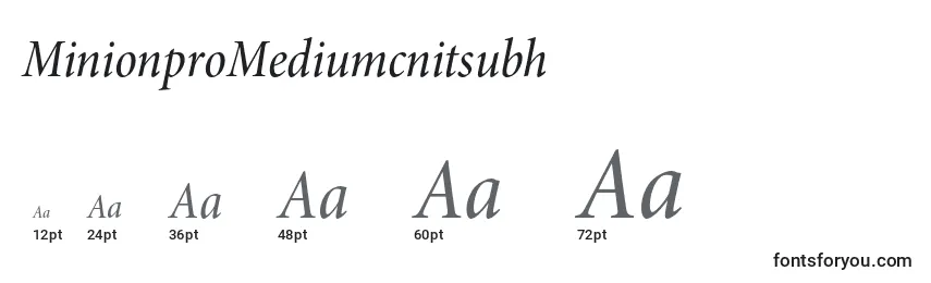 Größen der Schriftart MinionproMediumcnitsubh