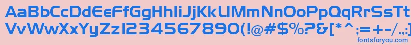 SlickerRegular Font – Blue Fonts on Pink Background