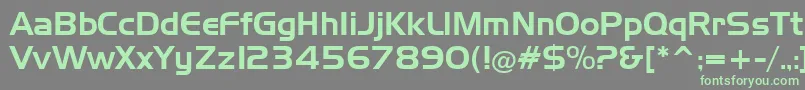 SlickerRegular Font – Green Fonts on Gray Background