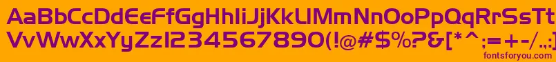 SlickerRegular Font – Purple Fonts on Orange Background
