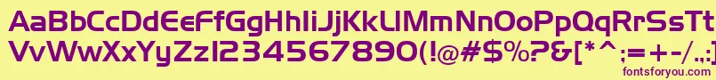 SlickerRegular Font – Purple Fonts on Yellow Background