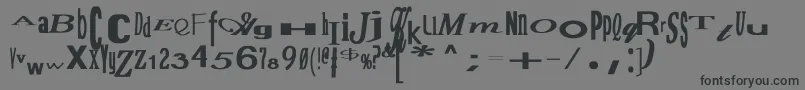 Шрифт JumbalayaBold – чёрные шрифты на сером фоне