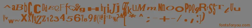 JumbalayaBold-fontti – ruskeat fontit harmaalla taustalla