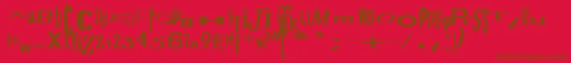 Шрифт JumbalayaBold – коричневые шрифты на красном фоне