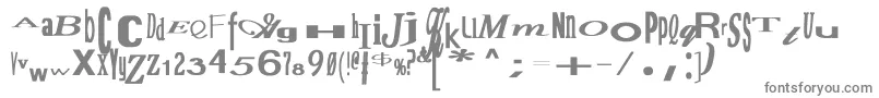 フォントJumbalayaBold – 白い背景に灰色の文字