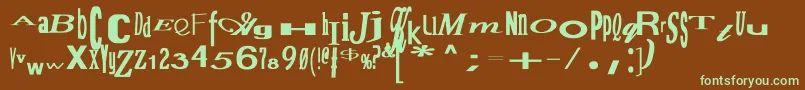 JumbalayaBold Font – Green Fonts on Brown Background