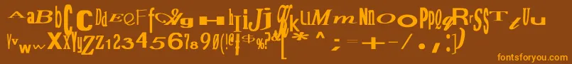 JumbalayaBold Font – Orange Fonts on Brown Background