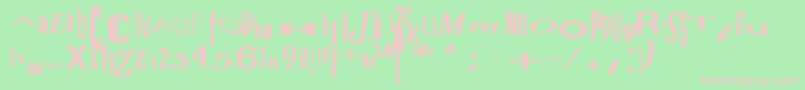 JumbalayaBold Font – Pink Fonts on Green Background