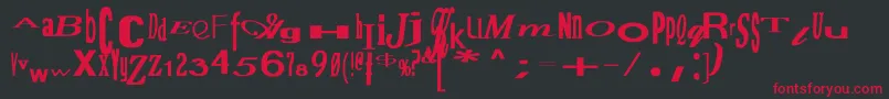 JumbalayaBold Font – Red Fonts on Black Background
