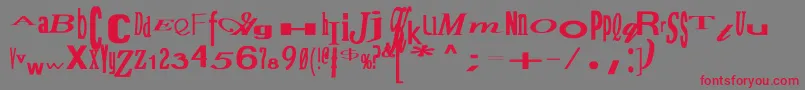 JumbalayaBold Font – Red Fonts on Gray Background