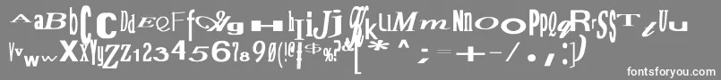 JumbalayaBold Font – White Fonts on Gray Background