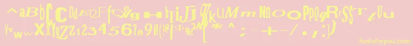 JumbalayaBold Font – Yellow Fonts on Pink Background