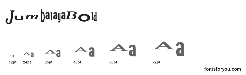 JumbalayaBold Font Sizes