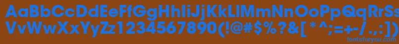 フォントItcavantgardestdBold – 茶色の背景に青い文字