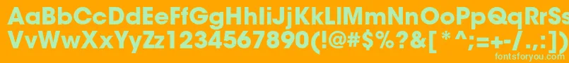 ItcavantgardestdBold Font – Green Fonts on Orange Background