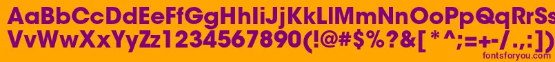 ItcavantgardestdBold Font – Purple Fonts on Orange Background