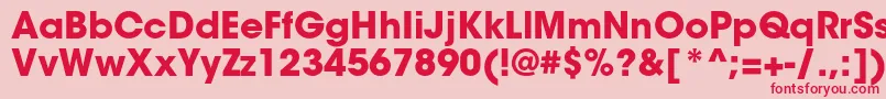 ItcavantgardestdBold Font – Red Fonts on Pink Background