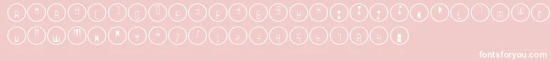 Q Font – White Fonts on Pink Background