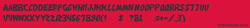 Katana Font – Black Fonts on Red Background