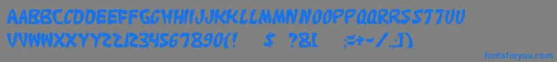 Fonte Katana – fontes azuis em um fundo cinza