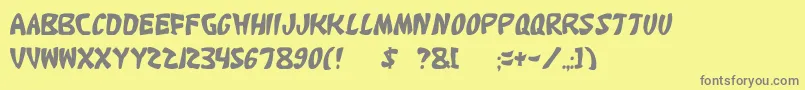 Katana Font – Gray Fonts on Yellow Background