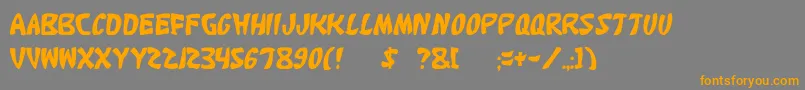 Katana Font – Orange Fonts on Gray Background