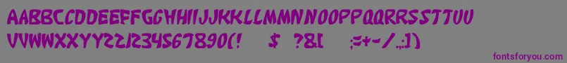 Katana Font – Purple Fonts on Gray Background
