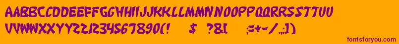 Katana Font – Purple Fonts on Orange Background