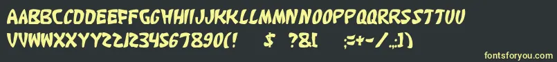 Katana Font – Yellow Fonts on Black Background