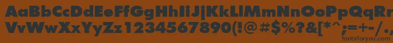 Futur2 Font – Black Fonts on Brown Background