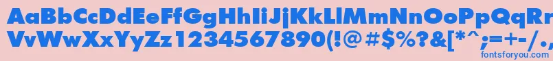 Futur2 Font – Blue Fonts on Pink Background