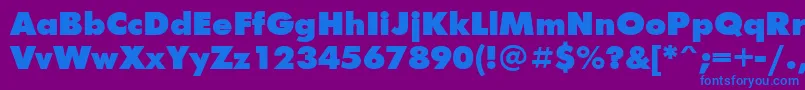 Futur2 Font – Blue Fonts on Purple Background