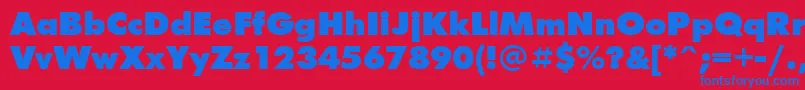 Futur2 Font – Blue Fonts on Red Background